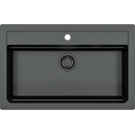 Alveus 1148163 - Кухненска мивка ATROX 79x50 см гранит/черен (AV0010) Мивка за вграждане