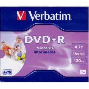 Verbatim 43508 DVD+R LEVEL, EXTINGUISHABLE, MATT, ID, 4, 7GB, 16X, 1 DB, NORMAL TOK (43508)
