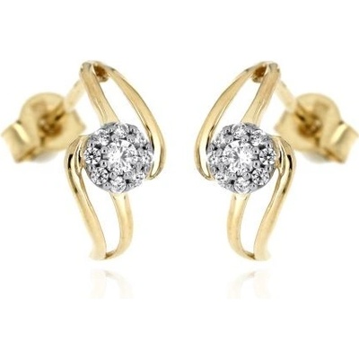 Zlatnictví U Kostela zlaté náušnice se zirkony 1331