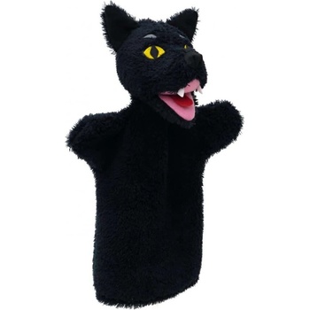 Кукла за театър Добрият вълк, черен, 28 см (22603c)