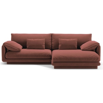 Micadoni Розов кадифен ъглов диван (десен ъгъл) Torino - Micadoni (MIC_RC_184_F1_TORINO3)