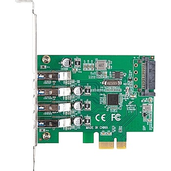 Lanberg pci express x1 card->4x USB-A 3.1 gen1 low profile (PCE-US3-004)