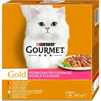 Gourmet Gold Mltp kočka kousky duš.a gril.8 x 85 g