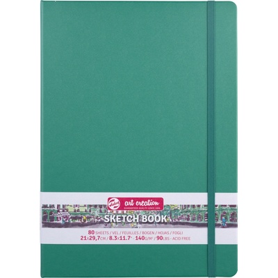Talens Art Creation Sketchbook v pevnej väzbe Forest Green 21 x 29,7