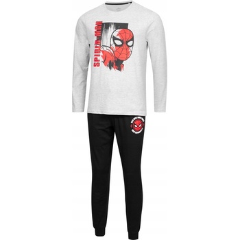 Spiderman pánské pyžamo dlouhé šedo černé