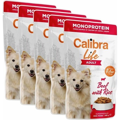 Calibra Dog Life Adult Beef with Rice 5 x 150 g