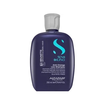 ALFAPARF Milano Semi Di Lino Brunette Anti-Orange Low Shampoo Неутрализиращ шампоан за кафяви нюанси 250 ml