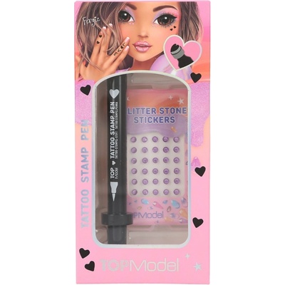 Motto A/s Topmodel Tattoo Pen With Glitter Stones Beauty And Me & Lip Gloss Night Light (bundle)
