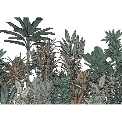 Komar Vliesová fototapeta Doodle Plants Color rozměry 350 x 250 cm