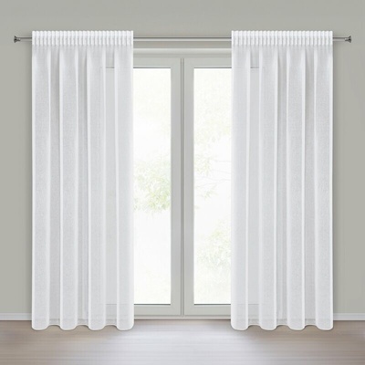 Záclona ELPIDIA s riasiacou páskou 140 x 270 cm – biela