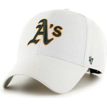 47 brand Шапка с козирка 47 brand MLB Oakland Athletics в бяло с апликация B-MVP18WBV-WHA (B.MVP18WBV.WHA)