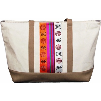 Tibetská kabelka Shopper Thogme smetanová