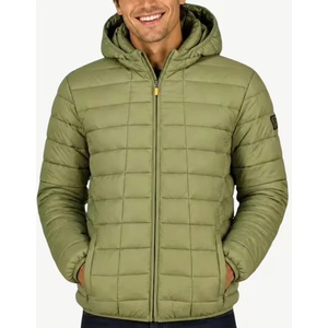 Geographical norway Aipter Puffer Hoodie Jacket Olive - magazinko