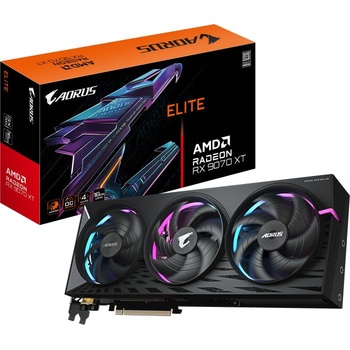 Image 1 of GIGABYTE Radeon RX 9070 XT AORUS ELITE OC 16GB (GV-R9070XTAORUS E-16GD)