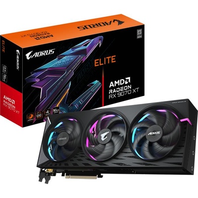 GIGABYTE Radeon RX 9070 XT AORUS ELITE OC 16GB (GV-R9070XTAORUS E-16GD)