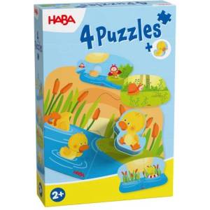 HABA Пъзел за най-малките Животински малки 4 бр (2012186001)