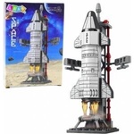 LEAN Toys Construction Blocks Space Rocket with Tower 107