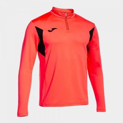 Joma Winner III mikina s krátkým zipem korálová/černá