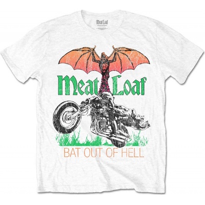 Meat Loaf tričko Bat Out Of Hell biele
