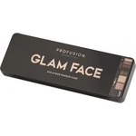 Profusion Cosmetics Glam Face Eye & Face Makeup Case - Палитра с грим за очи и скули - сенки, пудра хайлайтър, руж и четки