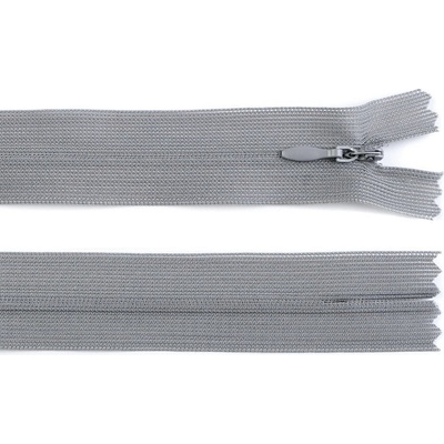 Spirálový zip skrytý šířka 3 mm délka 60 cm dederon Barva: 319 šedá kalná