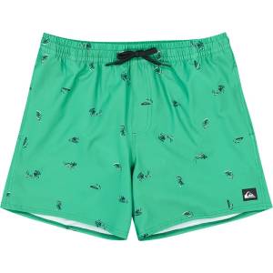Quiksilver Бански гащета Quiksilver Stretch Printed Volley 16´´ swimming shorts - Green (Leprechaun Spaced Out)
