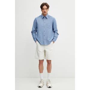 APC A. p. c. мъжка риза с памук и лен (cohnn.h12648)