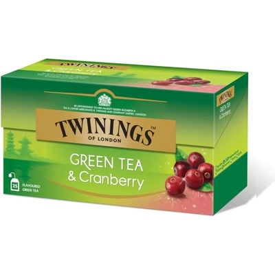 TWININGS Зелен с Червена боровинка 25 x 1.6g