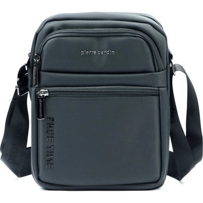 Pierre Cardin Tmavěšedá dvouoddílová Crossbody taška 2061