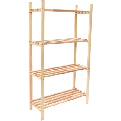 Rojaplast regál dřevěný 4 police 75 × 30 × 120 cm