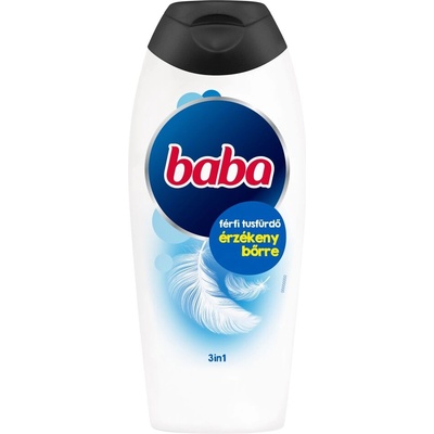 Baba 3в1 Мъжки душ гел за чувствителна кожа 400мл и + Подарък книжка с активности Baba Разкази за баня - на унгарски език (Baba Pancsimesék Foglalkozató füzet) (64863329)