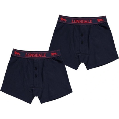 Lonsdale spodní prádlo Boxers Junior navy bright red 2 pack