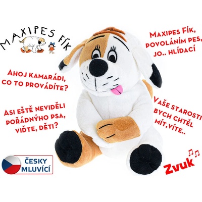 Maxipes Fík sedící na baterie česky mluvící 20 cm
