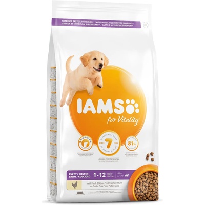 Iams Proactive Health Puppy & Junior Large Breed Chicken 12 kg