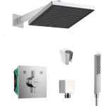 SANITINO - Душ комплект с смесител и вграден корпус от Hansgrohe, аксесоари от Kielle, хром SANI21HHK001 (SANI21HHK001)