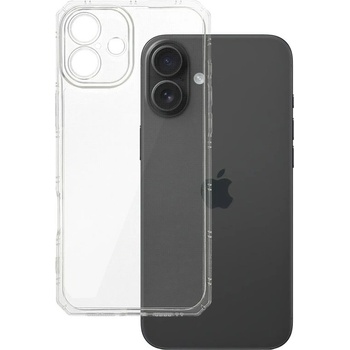 IPhone Силиконов кейс Armor Anti Shock за IPhone 16, Защита около камерите, Прозрачен (3692)