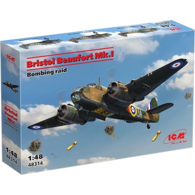 Bristol ICM Beaufort Mk.I. Bombing raid 1:48