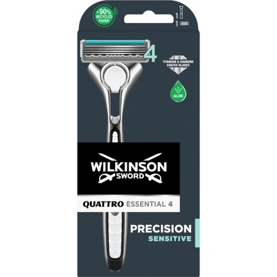 Wilkinson Sword Quattro Titanium Sensitive + 1 ks hlavice