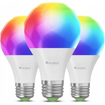 Nanoleaf NF080B02-3A19E SADA 3xLED RGBW Stm. žárovka E27/8,5W 2700-6500K Wi-Fi NL0050