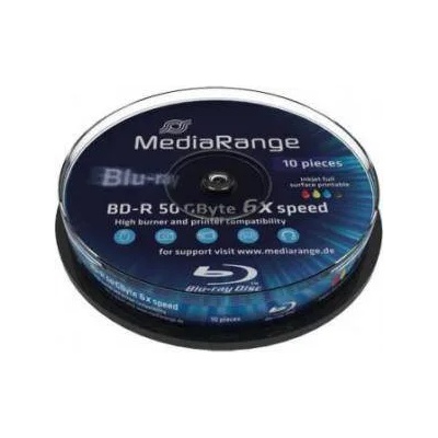 Blu-Ray MediaRange BD-R Dual Layer 50Gb 6X (Printable) - 10 броя в шпиндел