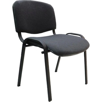 Посетителски стол ISO Black, текстил, метална основа, до 120 kg, тъмносив (4010100370)