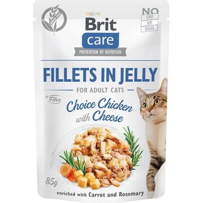 Brit Care Cat Fillets in Jelly Choice Chicken with Cheese 24 x 85 g