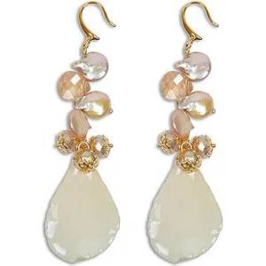 Dannyra Обици с листенца от естествена орхидея, кристали Swarovski и седеф Oh, My Lovely Lady Dannyra Jewels