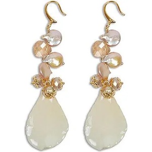 Dannyra Обици с листенца от естествена орхидея, кристали Swarovski и седеф Oh, My Lovely Lady Dannyra Jewels