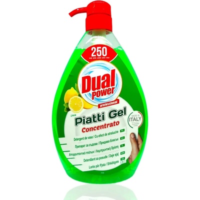 Dual Power препарат за измиване на съдове, Лимон, 1 литър