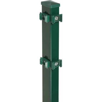 Rohový plotový stĺpik pre dvojité zvárané pletivo zelený 4 cm x 6 cm x 140 cm