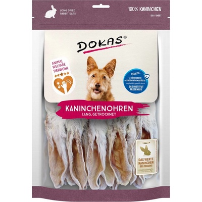 Dokas Sušené králičí uši se srstí 180 g