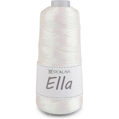 Pletací příze Ella metalická 200 g, střední, 1 bílá