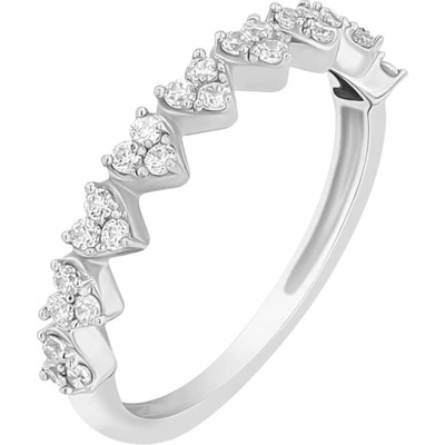 Eppi Srdíčkový eternity prsten s lab-grown diamanty Mihai R45044