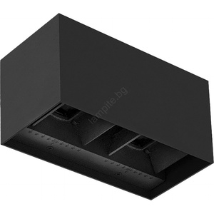 Brilagi - led външно стенно осветително тяло double cube led/12w/230v, черно, ip65 (bg2291)